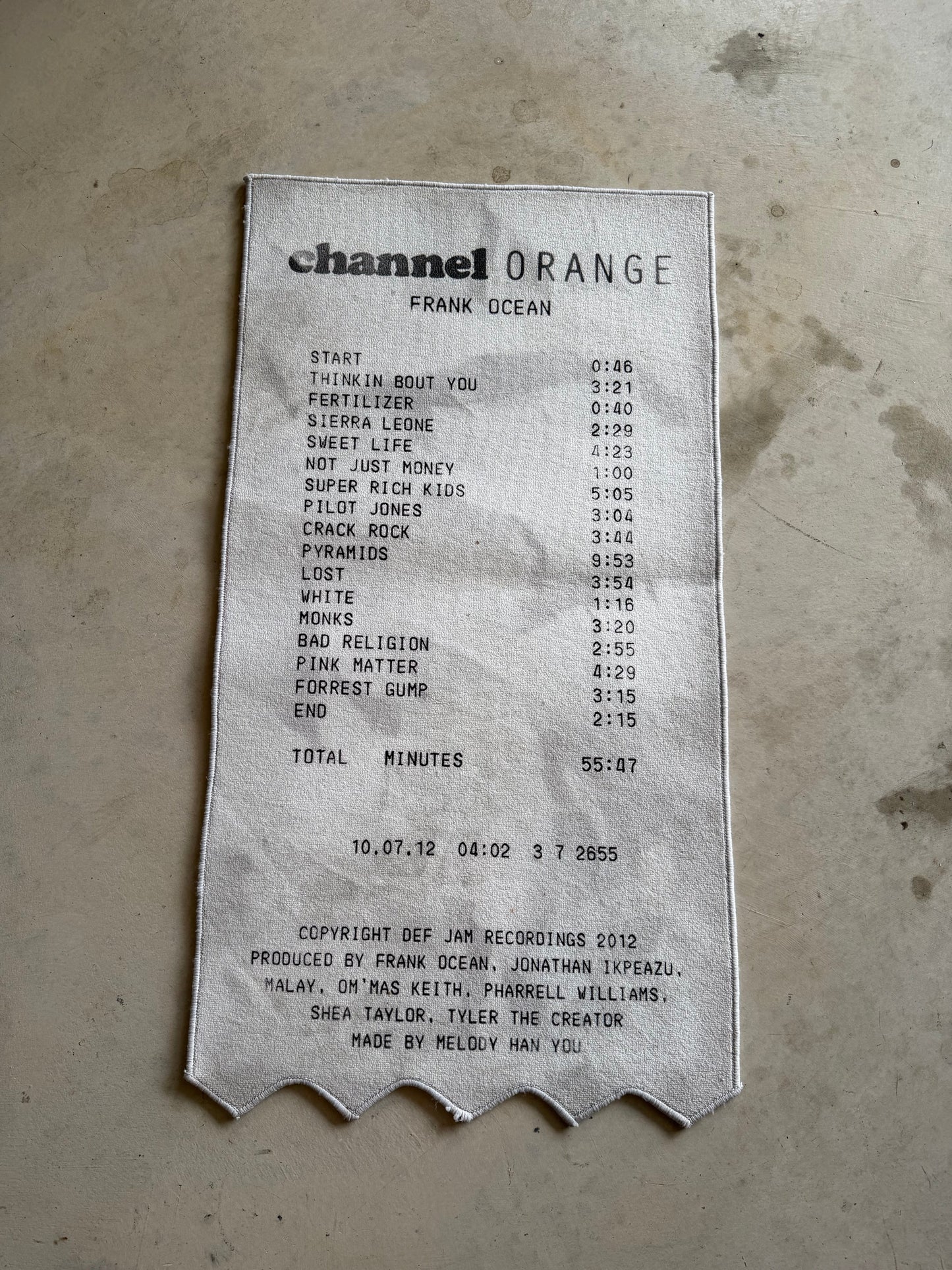 CHANNEL ORANGE RUG