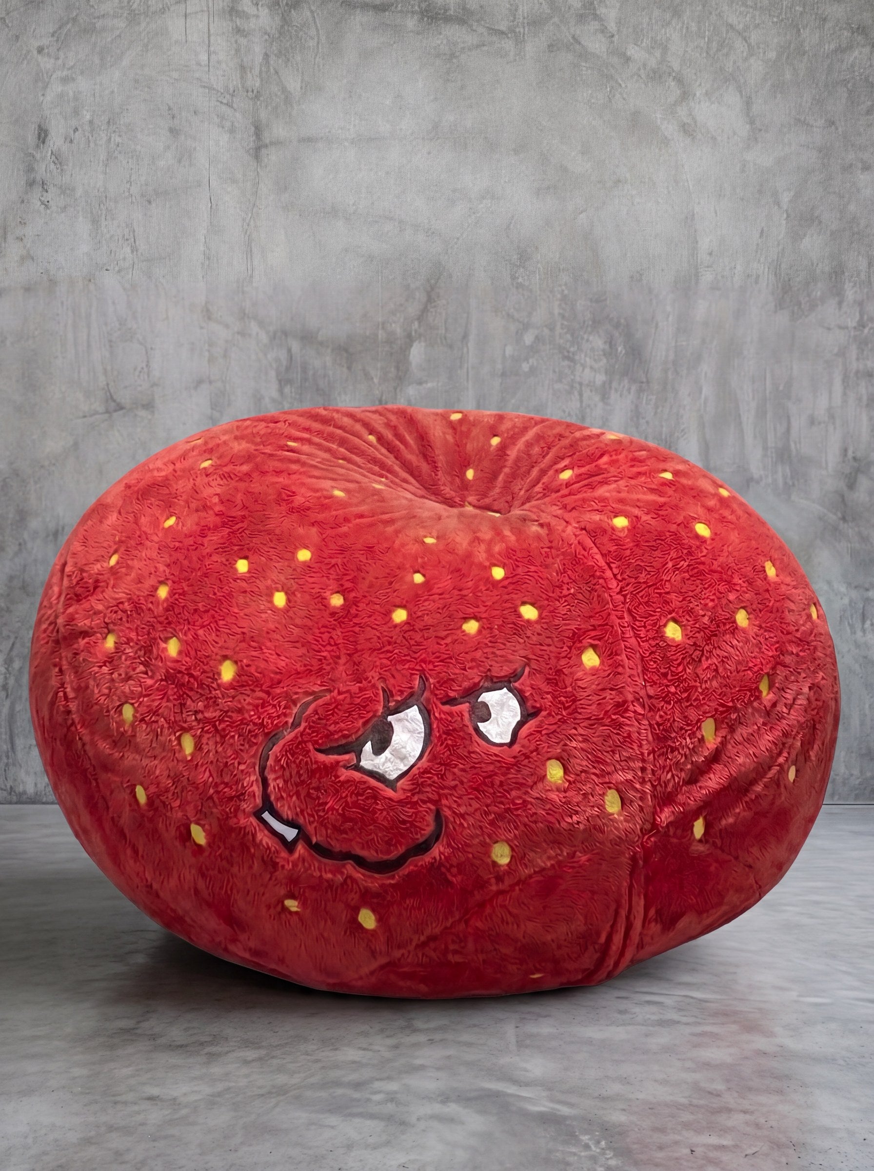 Meatwad bean bag — front three-quarter view